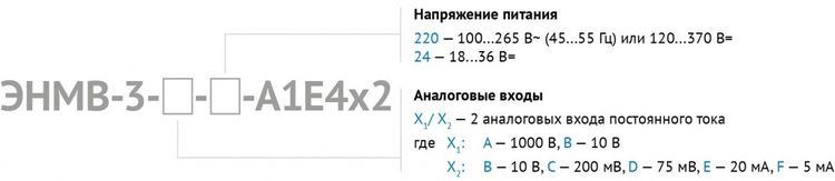 Условные обозначения ЭНМВ-3